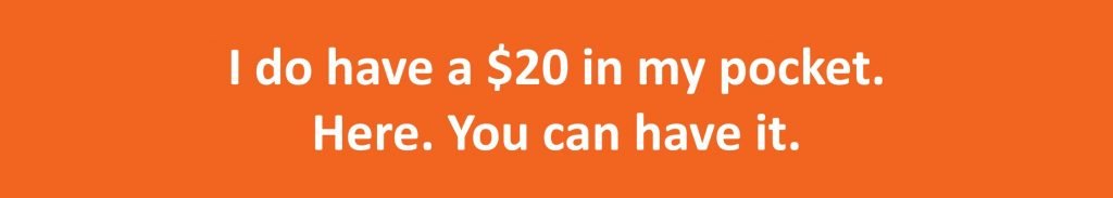 Donation box: I have a  in my pocket. Here you 