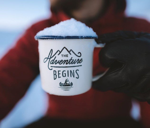 LifeRing Colorado is reopening in-person meetings. This image of a cup of coffee filled with snow is cute.