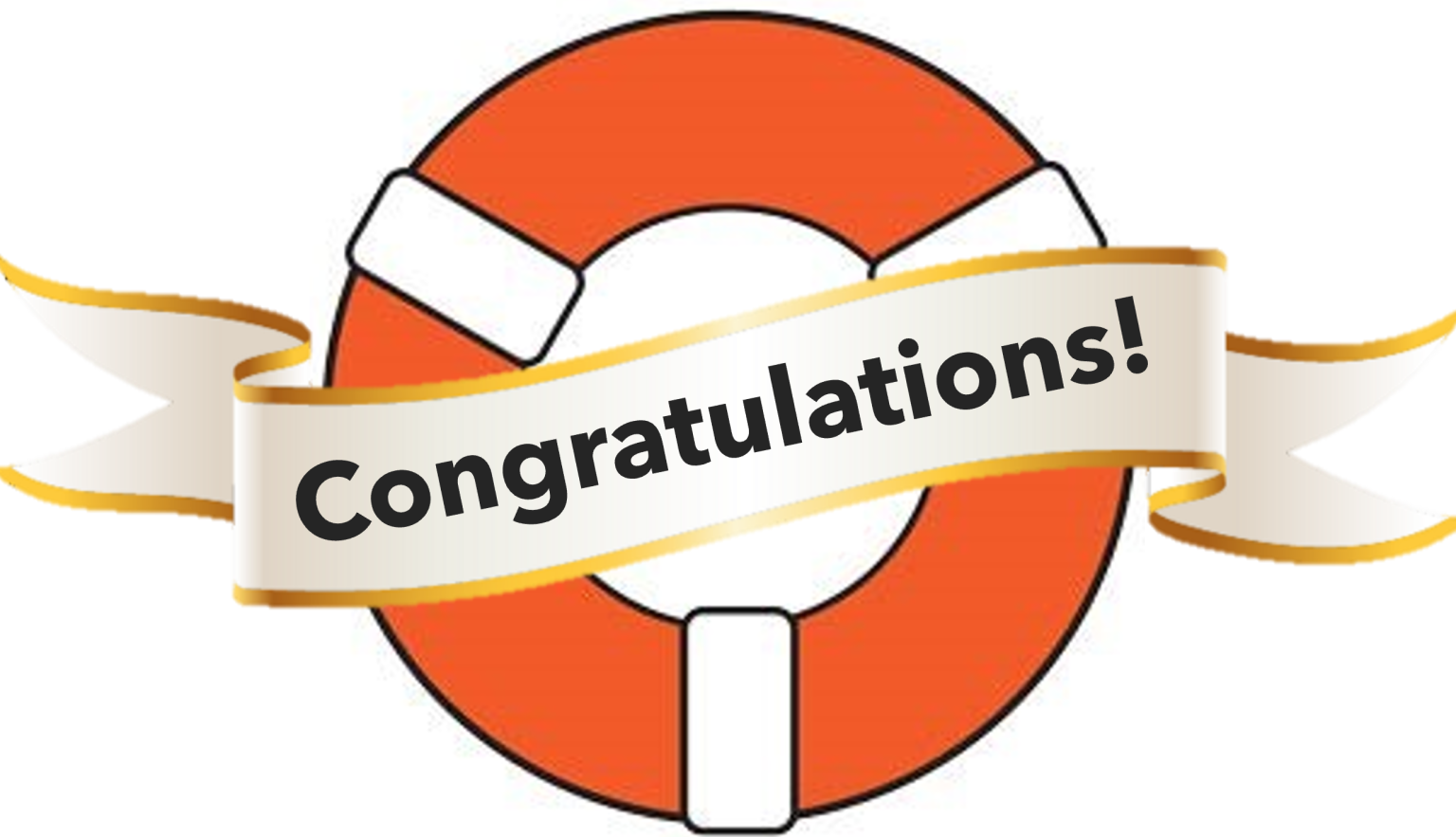 Image of LifeRing with Congratulations banner
