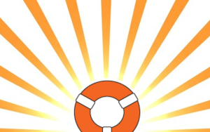 Rise and Shine with LifeRing Secular Recovery Logo as morning sun