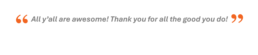 Thank You LifeRing quote: All y’all are awesome! Thank you for all the good you do!