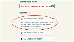 image of LifeRing Online Meetings Verification form